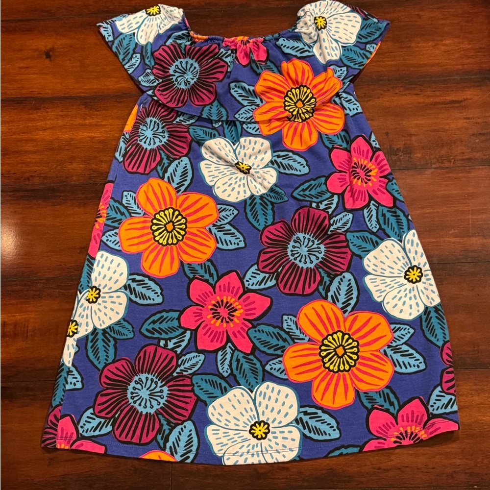 FabKids Blue Floral Sundress, SZ 8/10, EUC